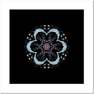 Ornate Flower Decorative Motif 1 Posters and Art